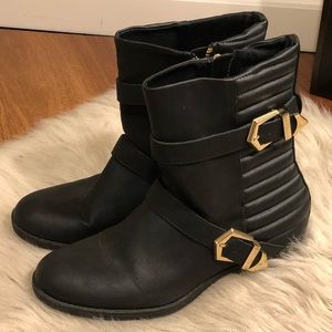 Boots with Gold Buckles
